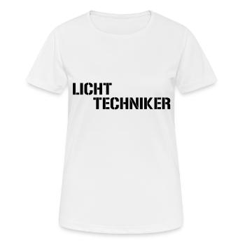 Lighting technician - Women's Breathable T-Shirt - white - Front - AI Model Female 172 dark (172cm)