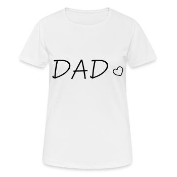 dad - Frauen T-Shirt atmungsaktiv - Weiß - Vorne - AI Model Female 172 dark (172cm)