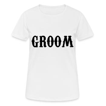 groom - Frauen T-Shirt atmungsaktiv - Weiß - Vorne - AI Model Female 172 dark (172cm)
