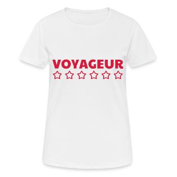 Reisen / Reisende / Urlaub / Tourismus - Frauen T-Shirt atmungsaktiv - Weiß - Vorne - AI Model Female 172 dark (172cm)