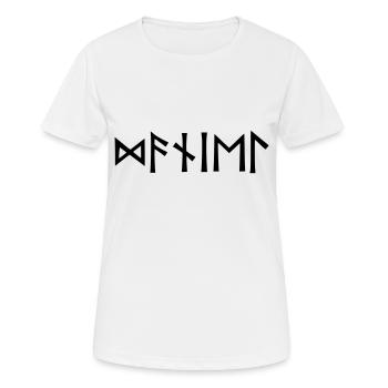 Nom - Daniel - en runes - T-shirt respirant Femme - blanc - Devant - AI Model Female 172 dark (172cm)
