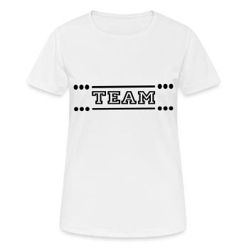 Team - Frauen T-Shirt atmungsaktiv - Weiß - Vorne - AI Model Female 172 dark (172cm)
