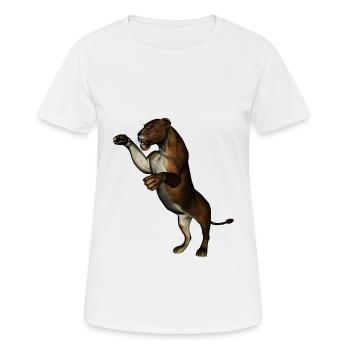 lioness - Women's Breathable T-Shirt - white - Front - AI Model Female 172 dark (172cm)