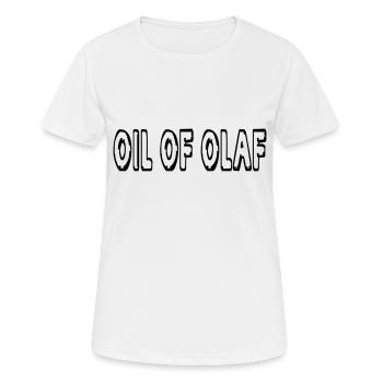 HUILE DE L'OLAF - T-shirt respirant Femme - blanc - Devant - AI Model Female 172 dark (172cm)