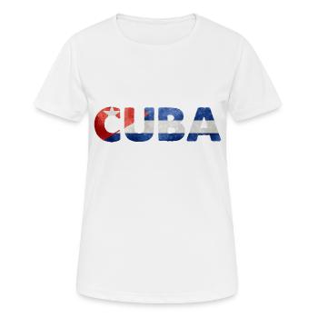 Cuba - T-shirt respirant Femme - blanc - Devant - AI Model Female 172 dark (172cm)