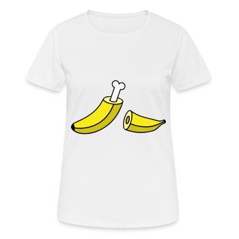 Banane mit Knochen - Frauen T-Shirt atmungsaktiv - Weiß - Vorne - AI Model Female 172 dark (172cm)