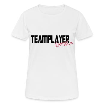 teamplayer extreme - Frauen T-Shirt atmungsaktiv - Weiß - Vorne - AI Model Female 172 dark (172cm)