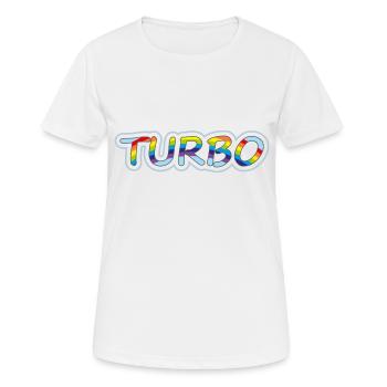 Turbo. Stilvolles Design - Frauen T-Shirt atmungsaktiv - Weiß - Vorne - AI Model Female 172 dark (172cm)