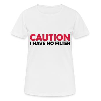 attention pas de citation de filtre - T-shirt respirant Femme - blanc - Devant - AI Model Female 172 dark (172cm)