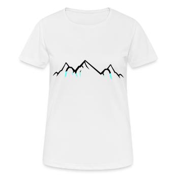 Montagnes - T-shirt respirant Femme - blanc - Devant - AI Model Female 172 dark (172cm)