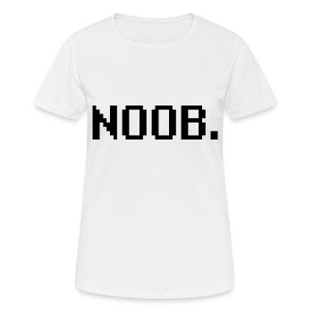 Jeu Joueur Jeu Joueur Noob Humour - T-shirt respirant Femme - blanc - Devant - AI Model Female 172 dark (172cm)