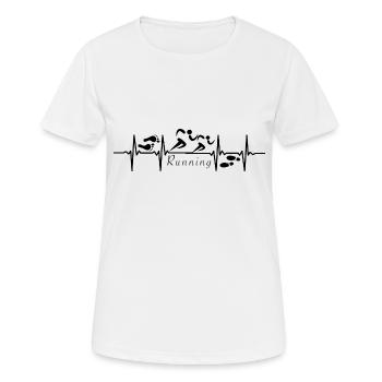 Puls Design en cours d’exécution - T-shirt respirant Femme - blanc - Devant - AI Model Female 172 dark (172cm)