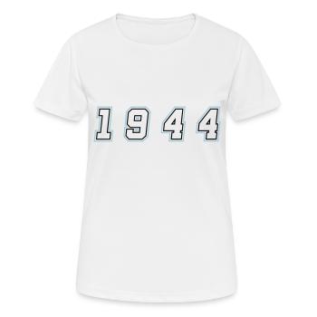 1944 Jahr Zahl - Frauen T-Shirt atmungsaktiv - Weiß - Vorne - AI Model Female 172 dark (172cm)