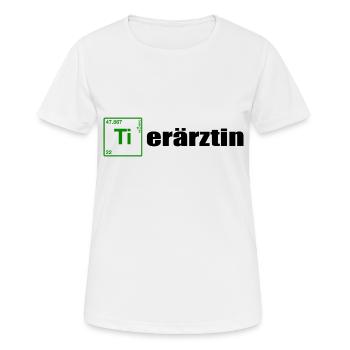 Tierärztin black - Frauen T-Shirt atmungsaktiv - Weiß - Vorne - AI Model Female 172 dark (172cm)