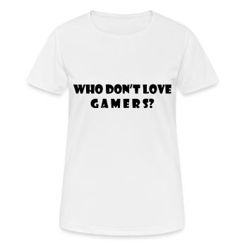 Game Gaming PC - Frauen T-Shirt atmungsaktiv - Weiß - Vorne - AI Model Female 172 dark (172cm)