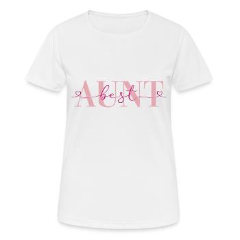 Beste Tante Geschenk Familie Herz Tanten - Frauen T-Shirt atmungsaktiv - Weiß - Vorne - AI Model Female 172 dark (172cm)