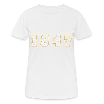 Numéro de l’année 1947 - T-shirt respirant Femme - blanc - Devant - AI Model Female 172 dark (172cm)