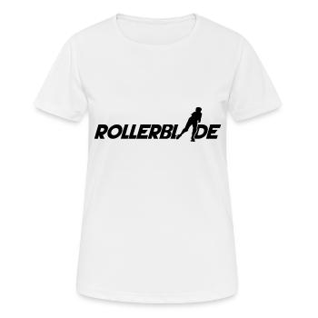 Police Rollerblade silhouette noir - T-shirt respirant Femme - blanc - Devant - AI Model Female 172 dark (172cm)