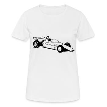 Voiture de course - T-shirt respirant Femme - blanc - Devant - AI Model Female 172 dark (172cm)