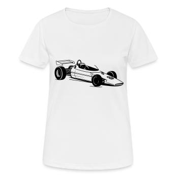 Rennwagen - Frauen T-Shirt atmungsaktiv - Weiß - Vorne - AI Model Female 172 dark (172cm)