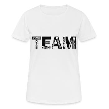 Team Teamwork Leitsprüche Motivation - Frauen T-Shirt atmungsaktiv - Weiß - Vorne - AI Model Female 172 dark (172cm)