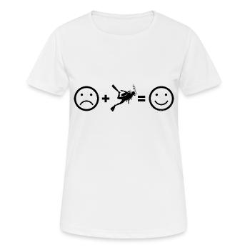 Diver Damen Taucher Scuba Tauchen Scuba Diver - Frauen T-Shirt atmungsaktiv - Weiß - Vorne - AI Model Female 172 dark (172cm)