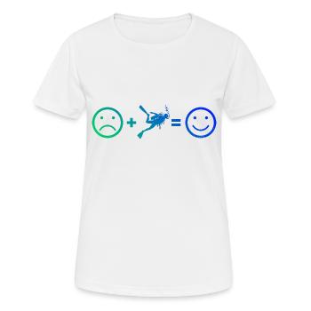 Diving Scuba Diver Diving Scuba Diving - Women's Breathable T-Shirt - white - Front - AI Model Female 172 dark (172cm)
