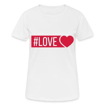 Liebe Herz - Frauen T-Shirt atmungsaktiv - Weiß - Vorne - AI Model Female 172 dark (172cm)