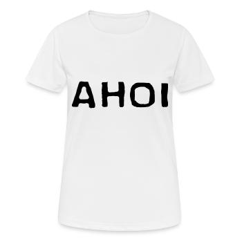 ahoi - Frauen T-Shirt atmungsaktiv - Weiß - Vorne - AI Model Female 172 dark (172cm)