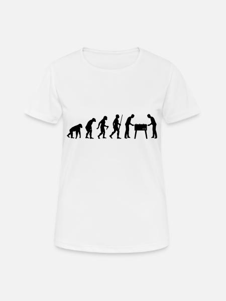 Tischkicker Evolution - Frauen T-Shirt atmungsaktiv - Weiß