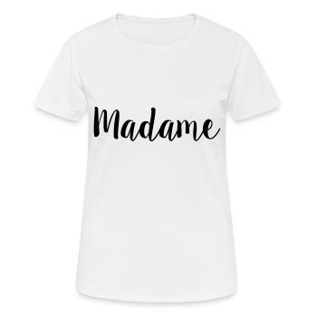 madame simple - Frauen T-Shirt atmungsaktiv - Weiß - Vorne - AI Model Female 172 dark (172cm)