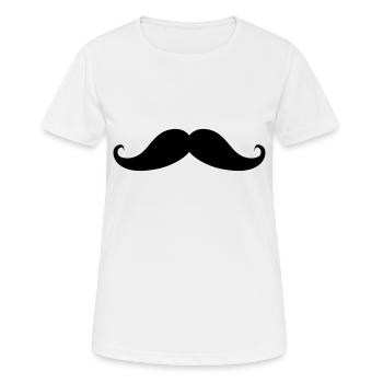 Schnurrbart - Frauen T-Shirt atmungsaktiv - Weiß - Vorne - AI Model Female 172 dark (172cm)