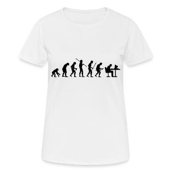 Evolution - Frauen T-Shirt atmungsaktiv - Weiß - Vorne - AI Model Female 172 dark (172cm)