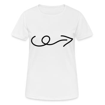 pfeil - Frauen T-Shirt atmungsaktiv - Weiß - Vorne - AI Model Female 172 dark (172cm)