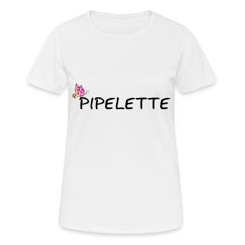 T-Shirt Pipelette Frau Mädchen gesprächige Mutter - Frauen T-Shirt atmungsaktiv - Weiß - Vorne - AI Model Female 172 dark (172cm)