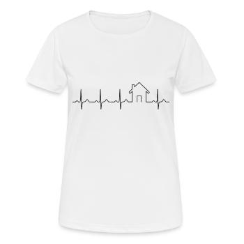 Construction de maison client de chantier de construction de maison battement de coeur - T-shirt respirant Femme - blanc - Devant - AI Model Female 172 dark (172cm)