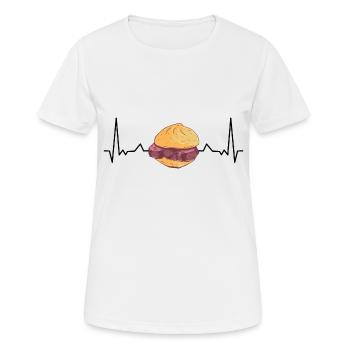 Leberkas Herzschlag Liebe Leberkäse - Frauen T-Shirt atmungsaktiv - Weiß - Vorne - AI Model Female 172 dark (172cm)