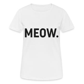 Miaou - T-shirt respirant Femme - blanc - Devant - AI Model Female 172 dark (172cm)