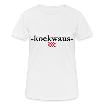 koekwaus, Brabants for fool - Women's Breathable T-Shirt - white - Front - AI Model Female 172 dark (172cm)