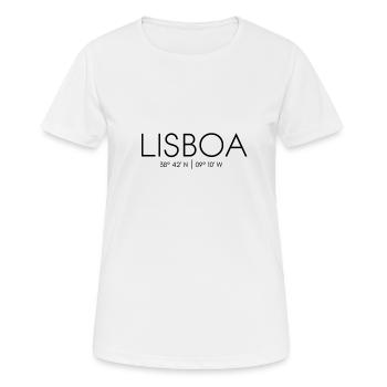 Lissabon, Portugal - Frauen T-Shirt atmungsaktiv - Weiß - Vorne - AI Model Female 172 dark (172cm)