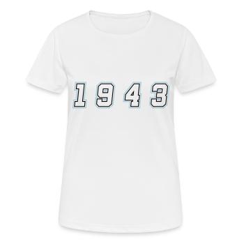 1943 Year Number - Women's Breathable T-Shirt - white - Front - AI Model Female 172 dark (172cm)