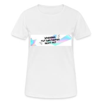Bremsen tut den Reifen nicht gut - Frauen T-Shirt atmungsaktiv - Weiß - Vorne - AI Model Female 172 dark (172cm)
