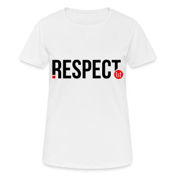 Respect 1er - T-shirt respirant Femme - blanc - Devant - AI Model Female 172 dark (172cm)