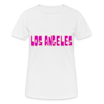Los Angeles - Women's Breathable T-Shirt - white - Front - AI Model Female 172 dark (172cm)