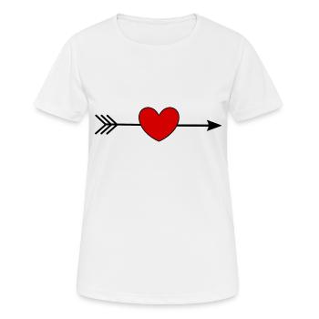Valentines Red Heart, Valentine's Day - Women's Breathable T-Shirt - white - Front - AI Model Female 172 dark (172cm)