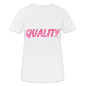 Quality pink - Women's Breathable T-Shirt - white - Front - AI Model Female 172 dark (172cm)