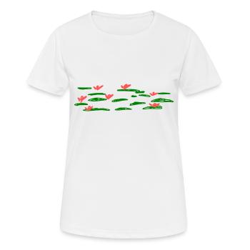 Nénuphars - T-shirt respirant Femme - blanc - Devant - AI Model Female 172 dark (172cm)