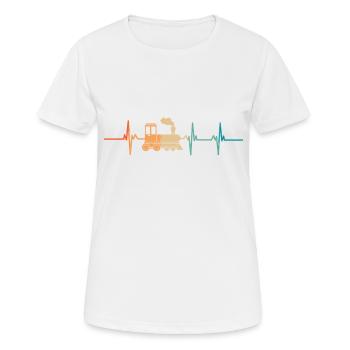 Herzschlag der Lokomotive - Frauen T-Shirt atmungsaktiv - Weiß - Vorne - AI Model Female 172 dark (172cm)
