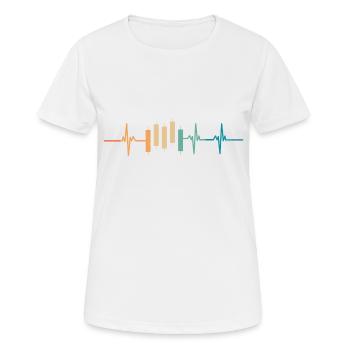 Trading heartbeat - Women's Breathable T-Shirt - white - Front - AI Model Female 172 dark (172cm)