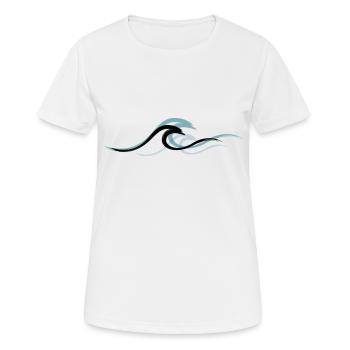 Vague vague Surf Eau Rat Surfer - T-shirt respirant Femme - blanc - Devant - AI Model Female 172 dark (172cm)